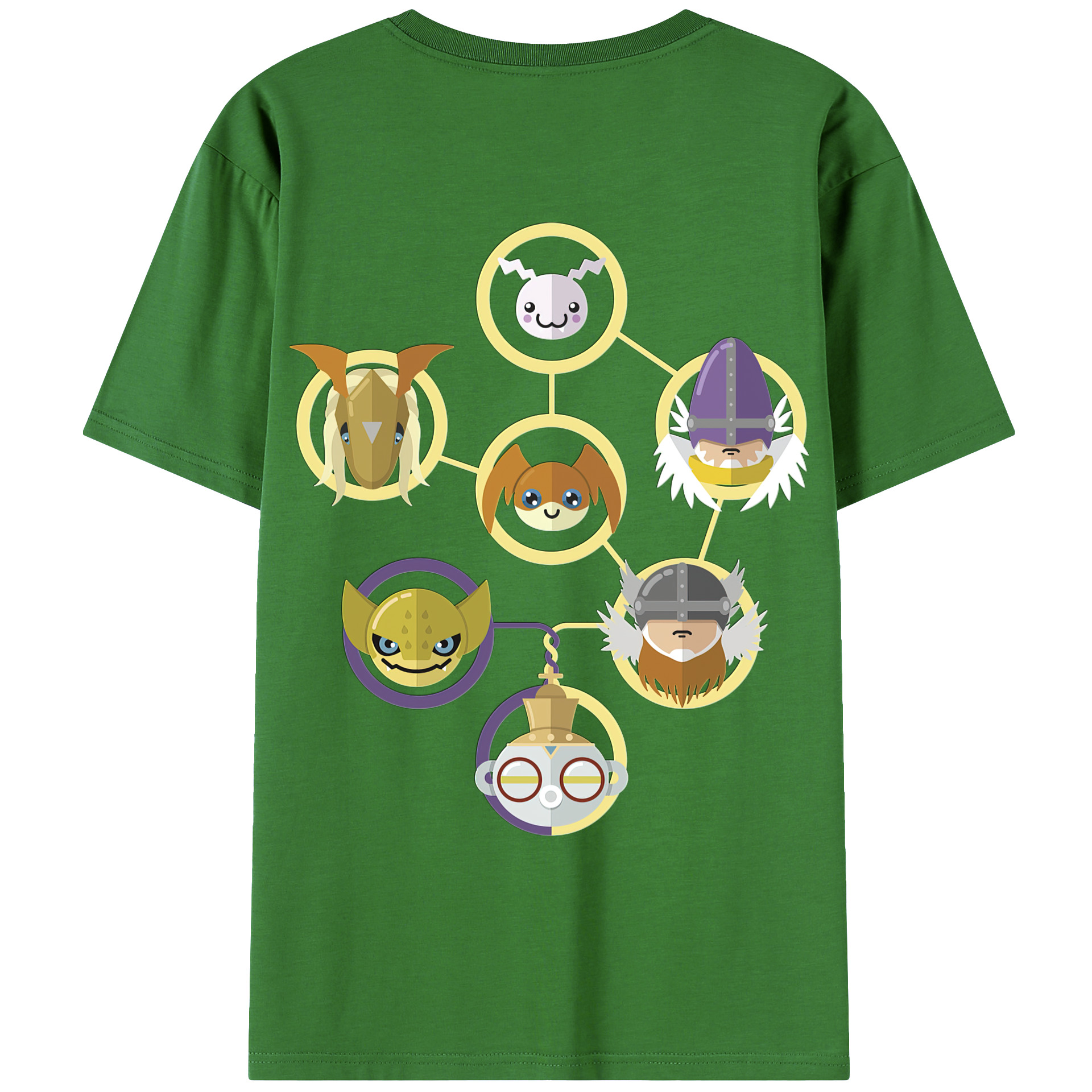 （画像用） Digimon デジタルモンスター/デジモン レディース半袖Tシャツ(バックプリント)